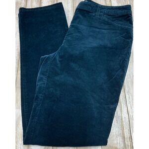 Chicos Velveteen Pants darkest Teal Size 05(U.S 6) Slim  Leg  holiday Christmas